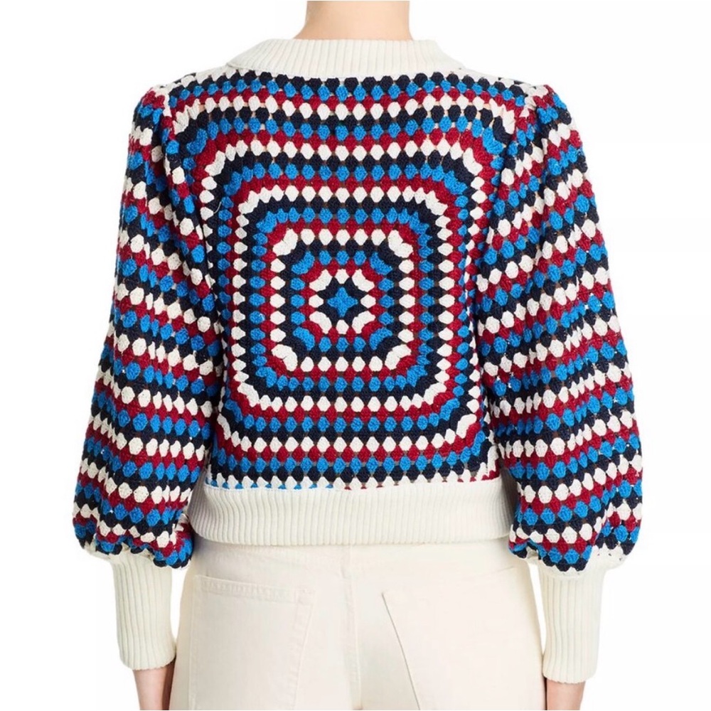 NWT Farm Rio Crocheted Sweater Multicolored - Picture 2 of 7
